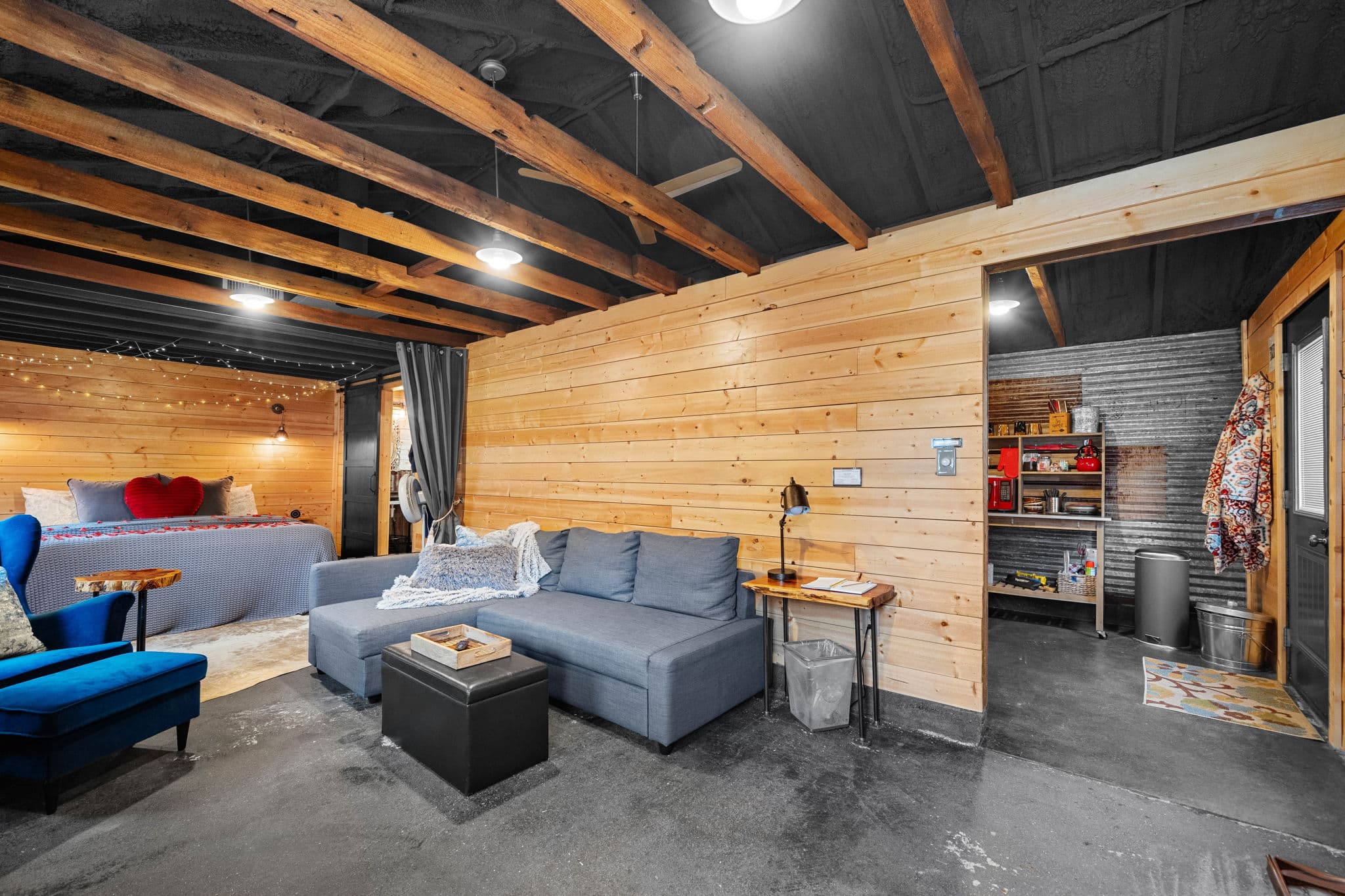 Shed Bedroom and Living Space